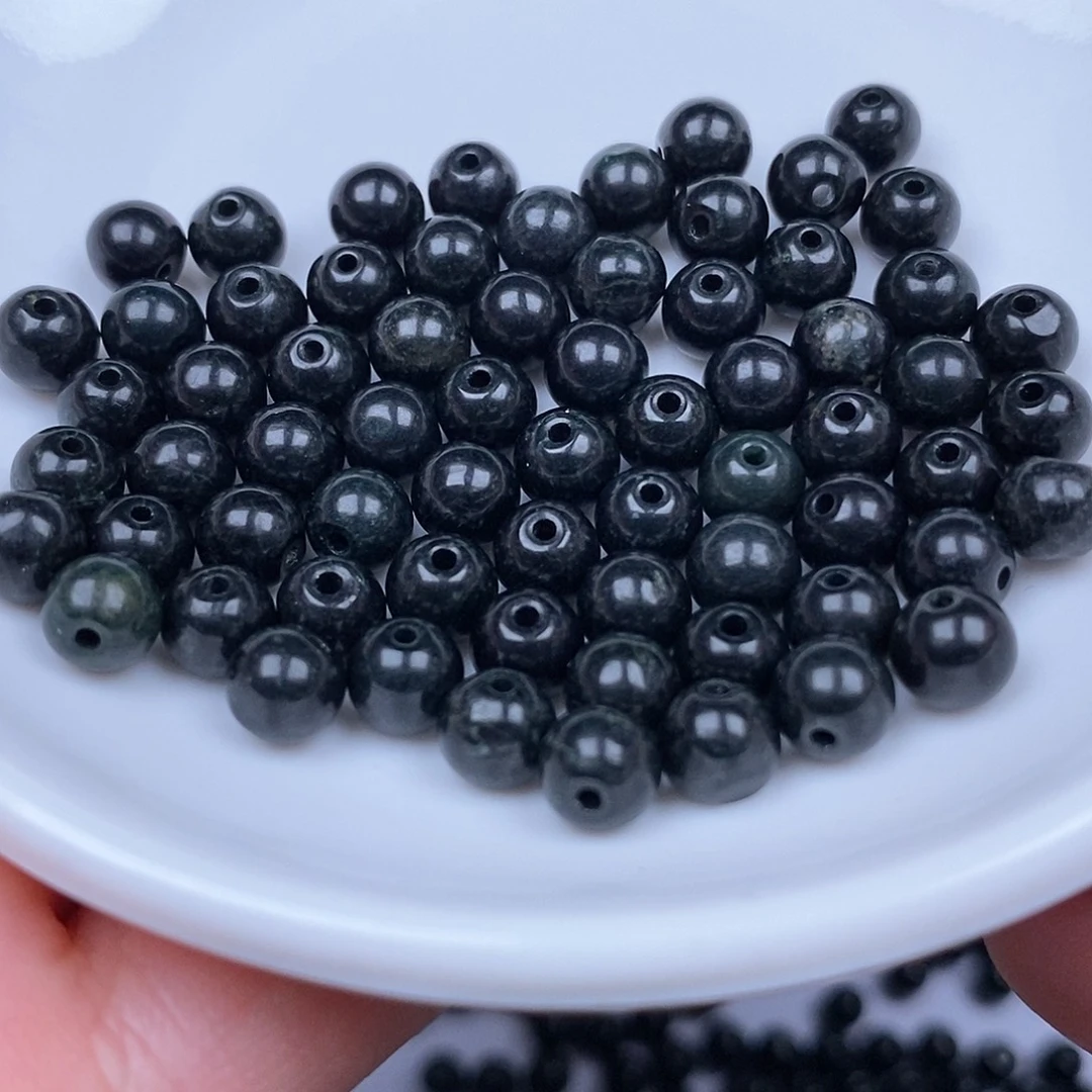 散珠翡翠翡翠墨翠100颗卡5