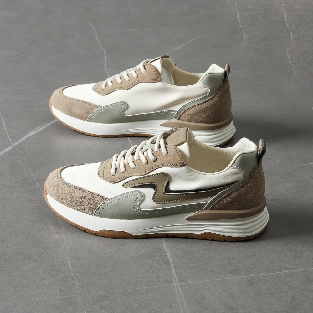 真皮拼接+防滑大底！品牌撤柜春夏百搭跑步运动休闲鞋时尚老爹鞋