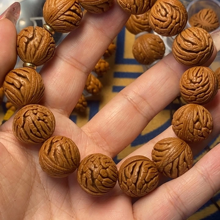 桃核吊坠陕西秦岭龙纹桃核