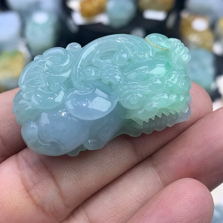 颈饰未镶嵌翡翠天然缅甸翡翠貔貅吊坠