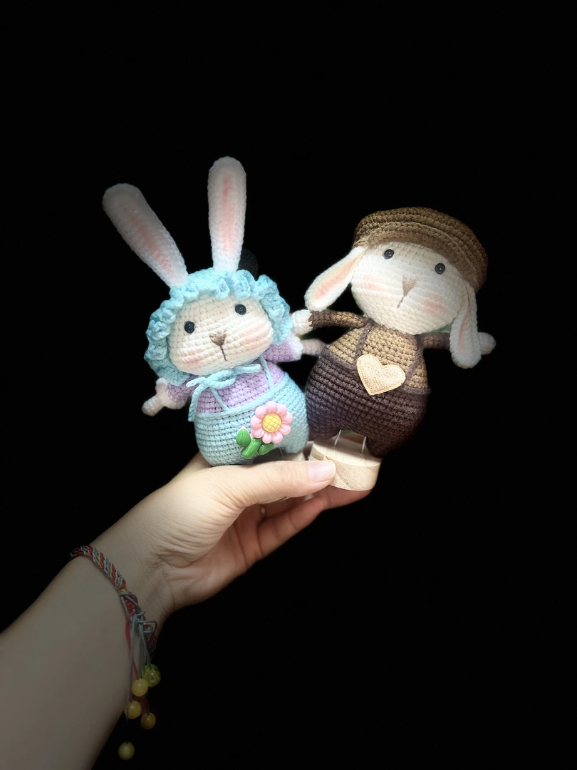 糖糖兔钩织一对儿情侣（售价是一支兔兔价格）针织