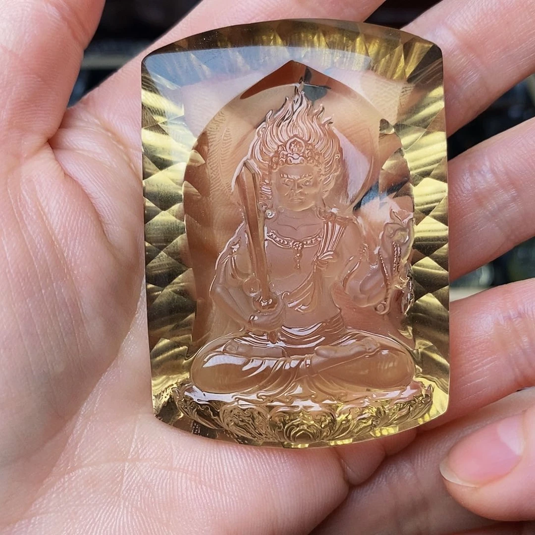 水晶吊坠未镶嵌王*茗黄水晶吊坠