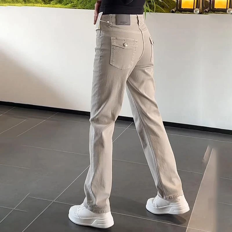 爆款轻奢男装潮牌男士时尚新款牛仔裤直筒修身百搭高级感休闲裤子