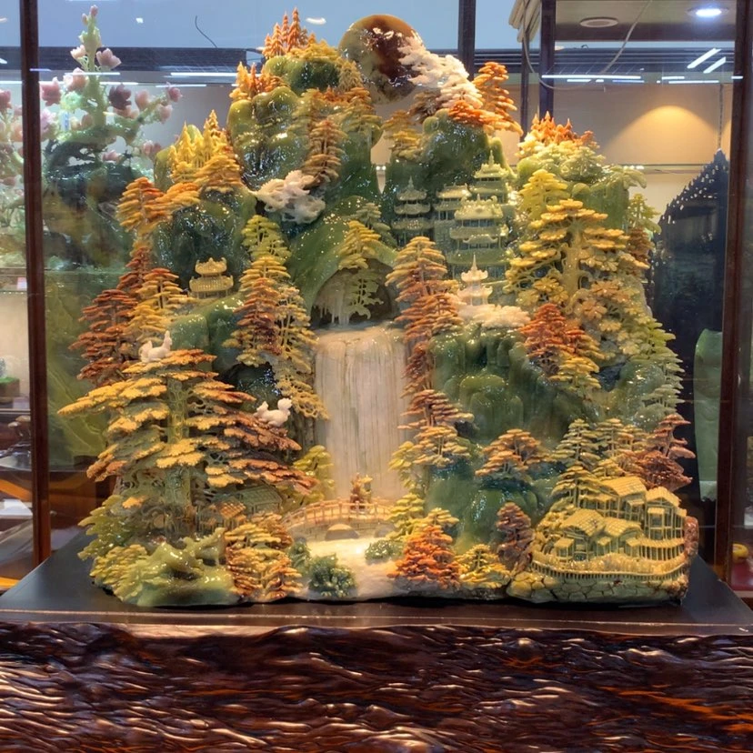 【闪购商品】蛇纹石玉未镶嵌摆件覆膜