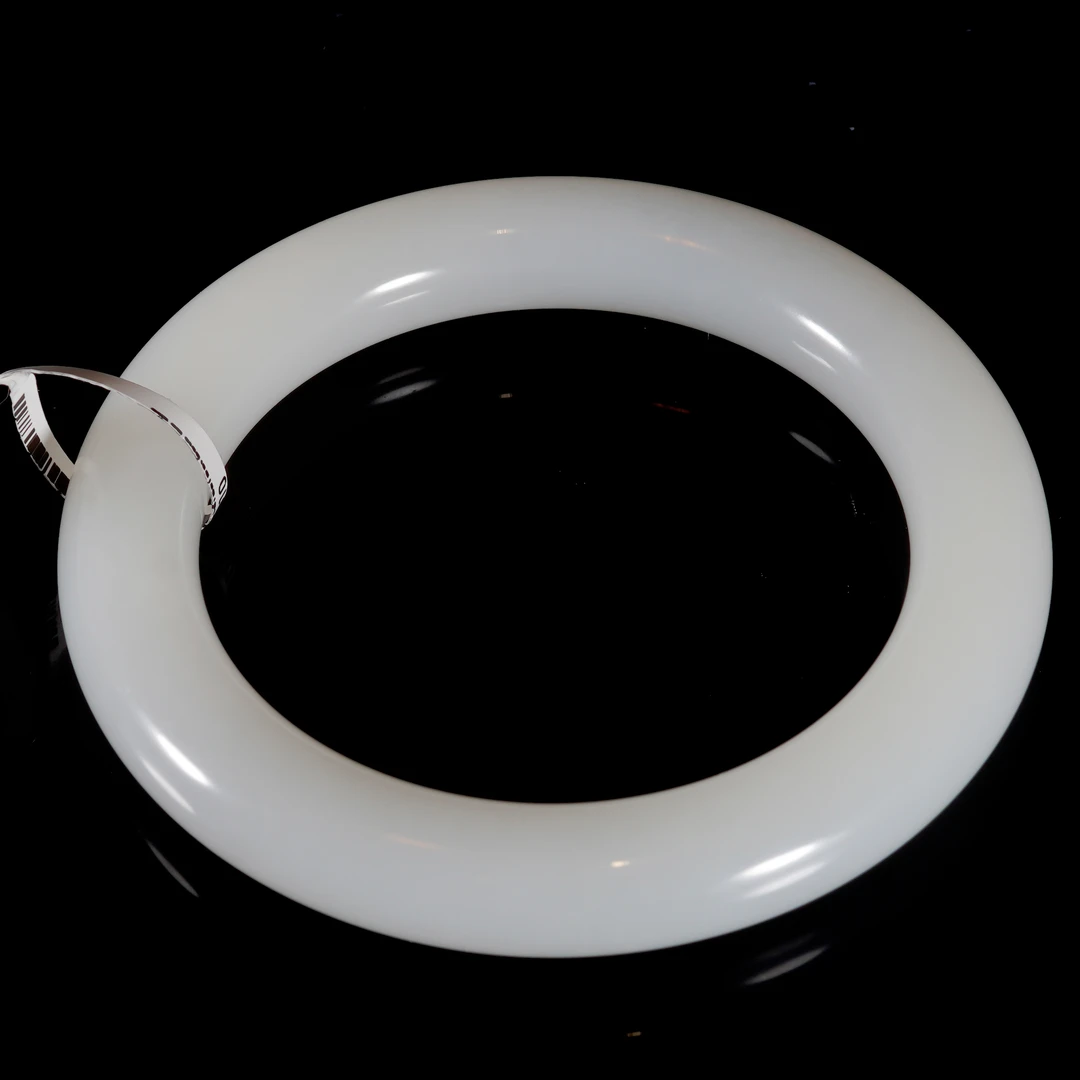 LOT.039和田羊脂白玉手镯/X1425