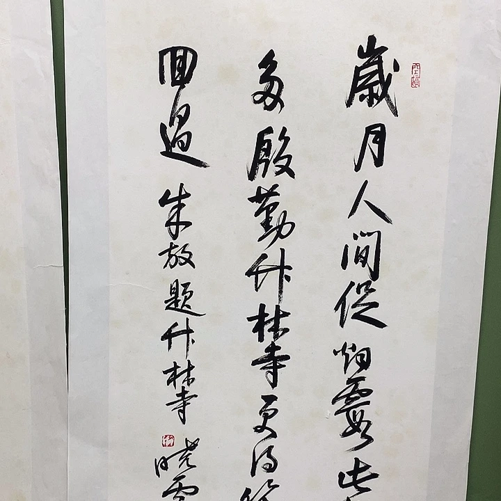 竖款精品书法作品宣