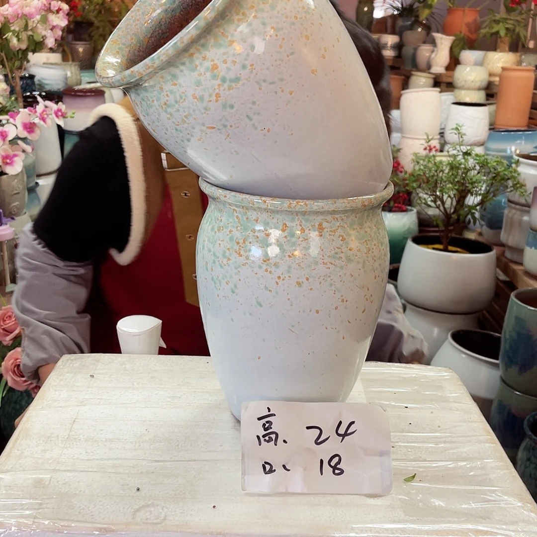 紫砂花盆高度24口径18