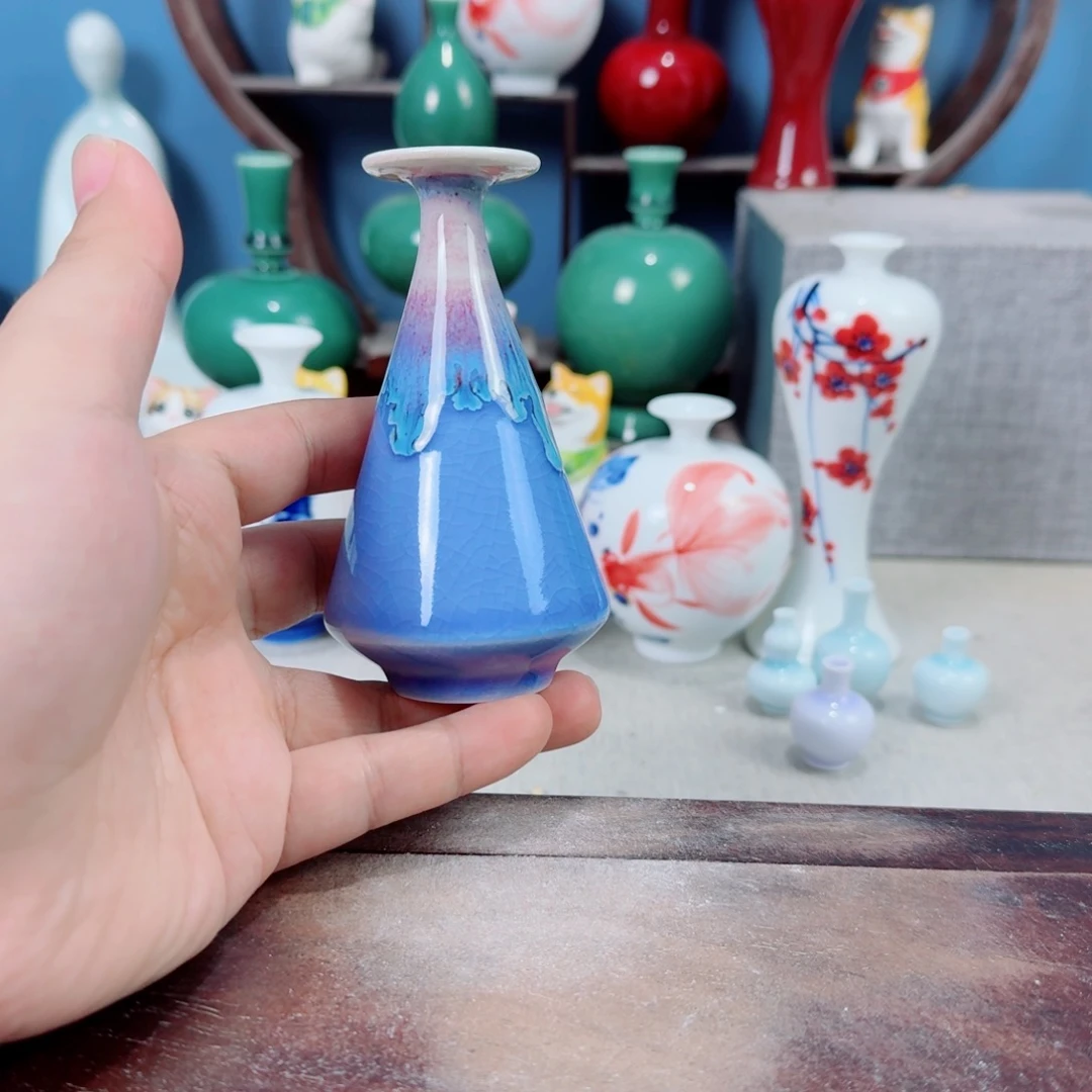 陶瓷手工小花器摆件