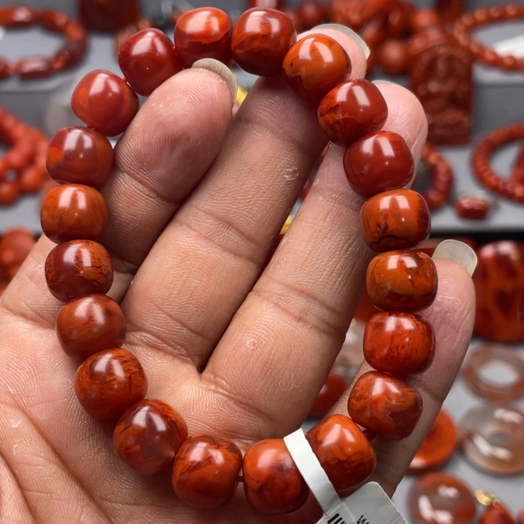 南红玛瑙未镶嵌珠宝奇石单圈11