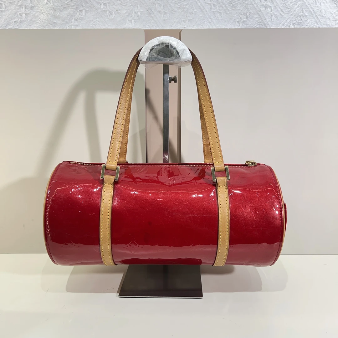 95新 LouisVuitton/路易威登 lv漆皮巴比龙手提单肩包a8572