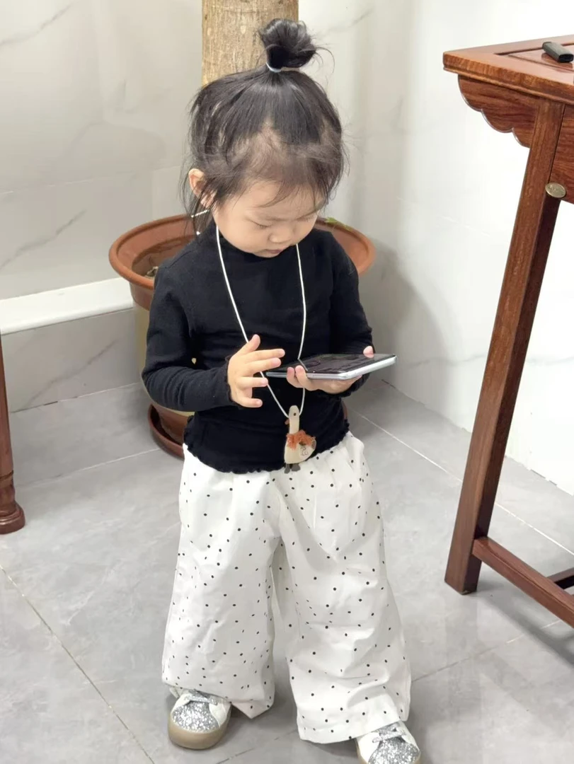 品牌清仓~韩版童装女童打底衫2025秋季新款女宝宝木耳边长袖上衣