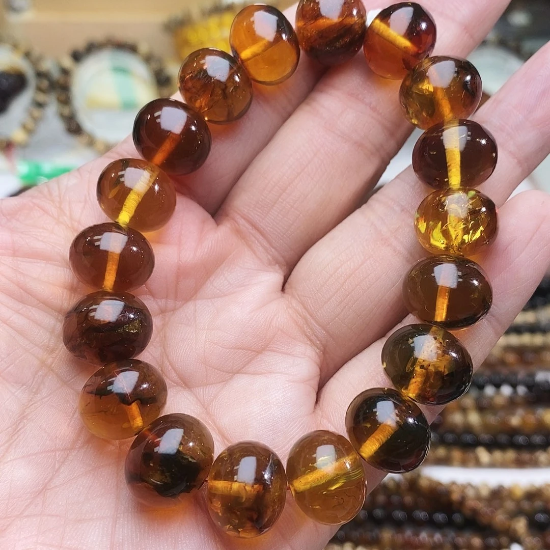 琥珀未镶嵌裸石14植物