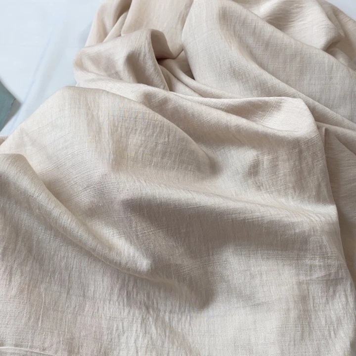 天丝（莱赛尔纤维）杏色天丝苎麻2