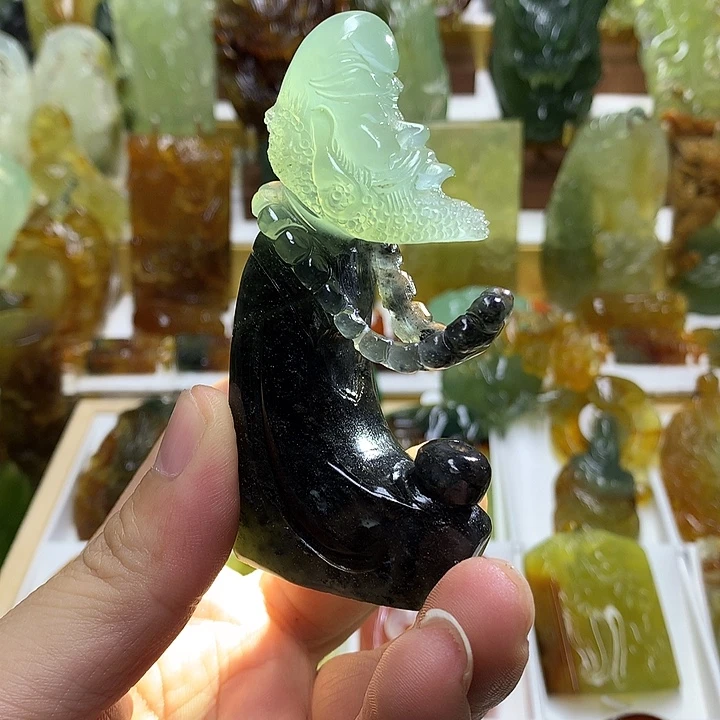 蛇纹石玉未镶嵌珠宝半成品