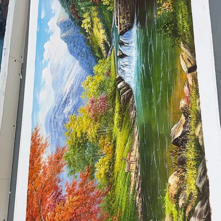 油画恭喜一直之一嘻嘻