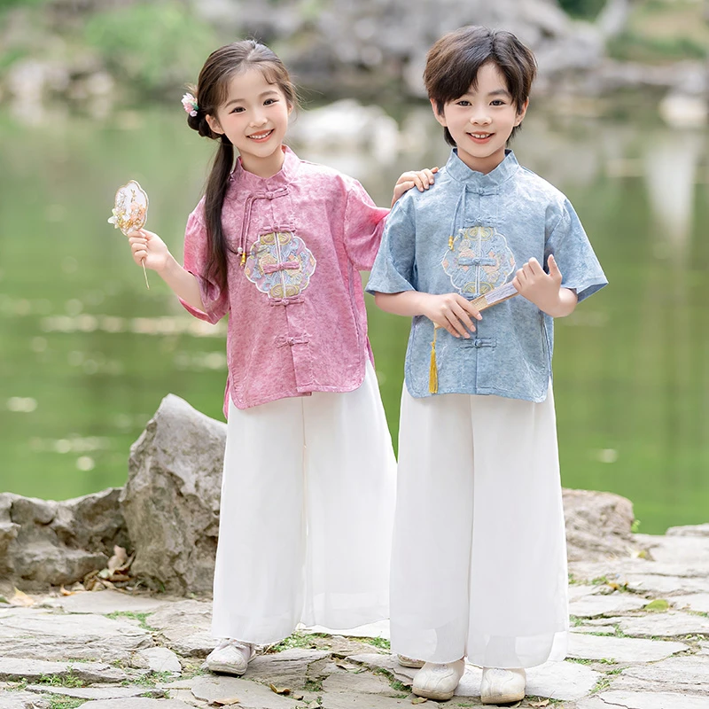 六一儿童演出服男童国风小学生合唱表演服女童毕业服装幼儿园班服