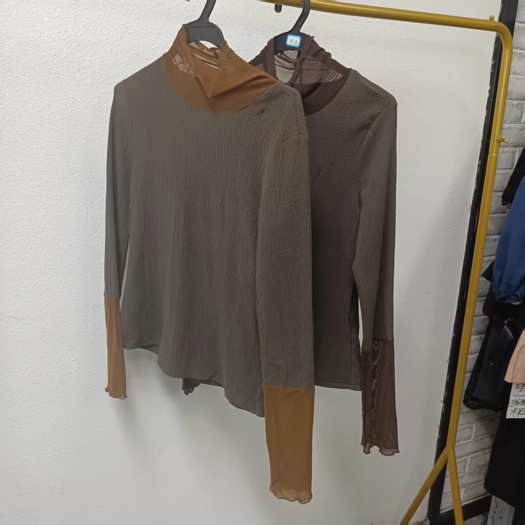 唯琳剪标   7仓7-9-3404款   撞色高领上衣