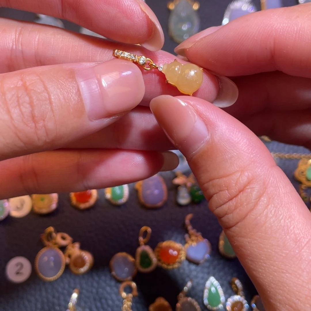 翡翠银S925镶嵌颈饰