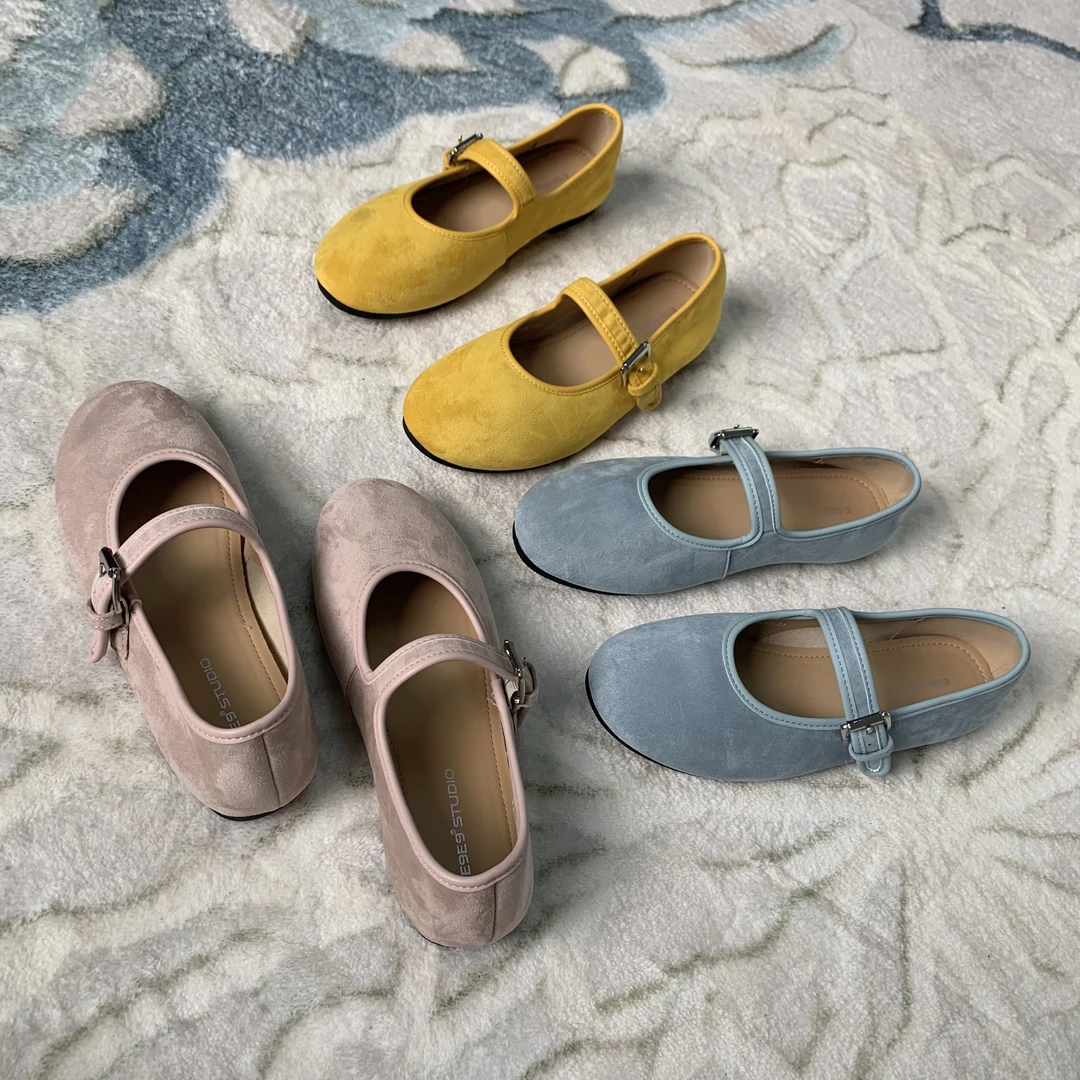 圆头宽带极简平底玛丽珍22-108