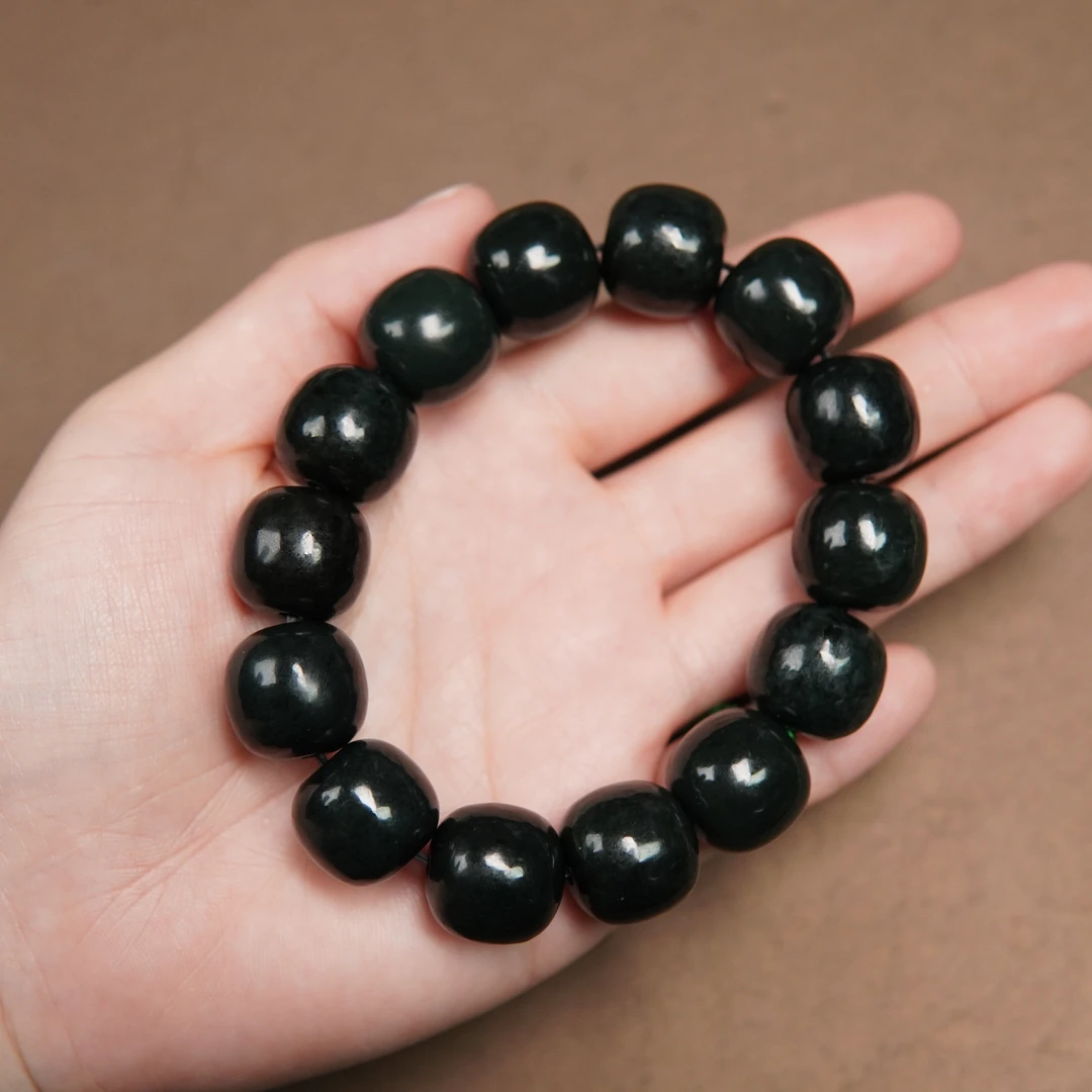 和田玉卡16mm老型手串#46@@SX16BFL01