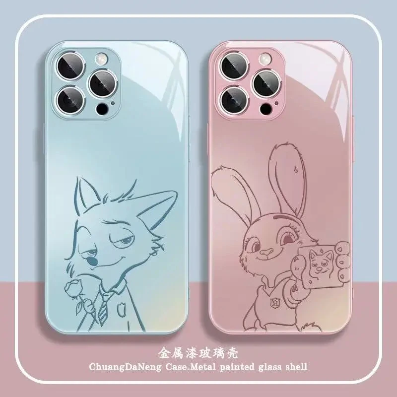 线稿朱迪尼克适用苹果17pro/华为/小米17/vivo/OPPO情侣款手机壳