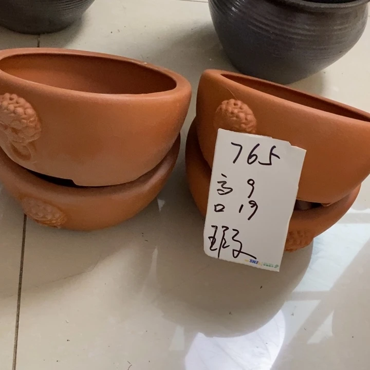粗陶红陶绿植花盆765