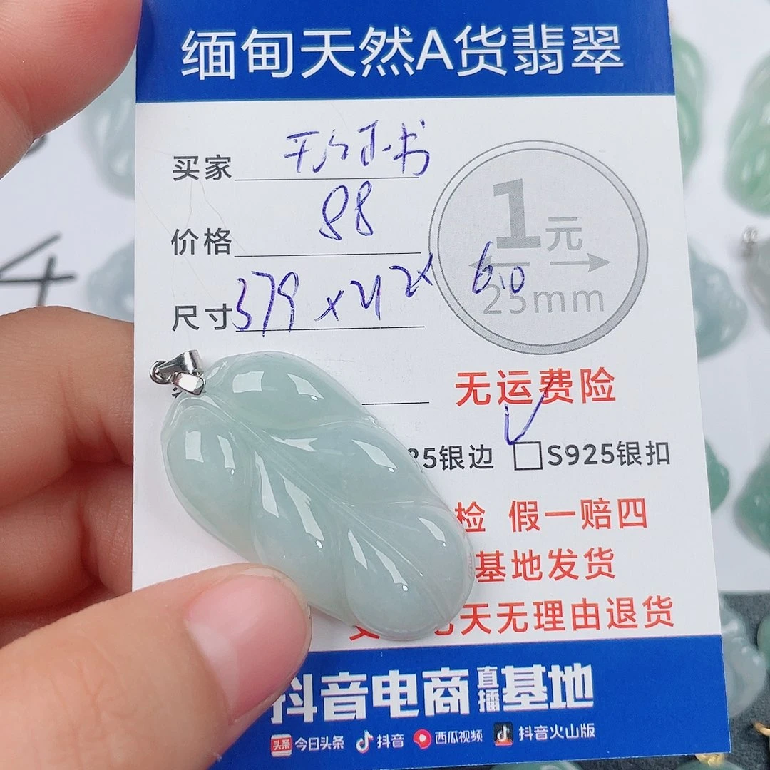 翡翠银S925镶嵌颈饰翡翠