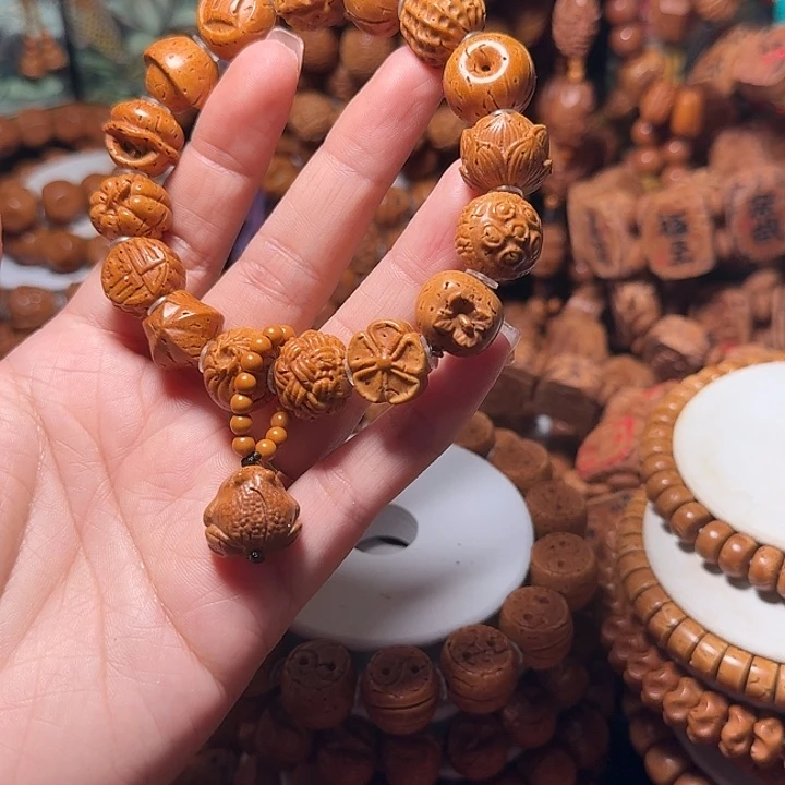 桃核手串多宝多福青蛙