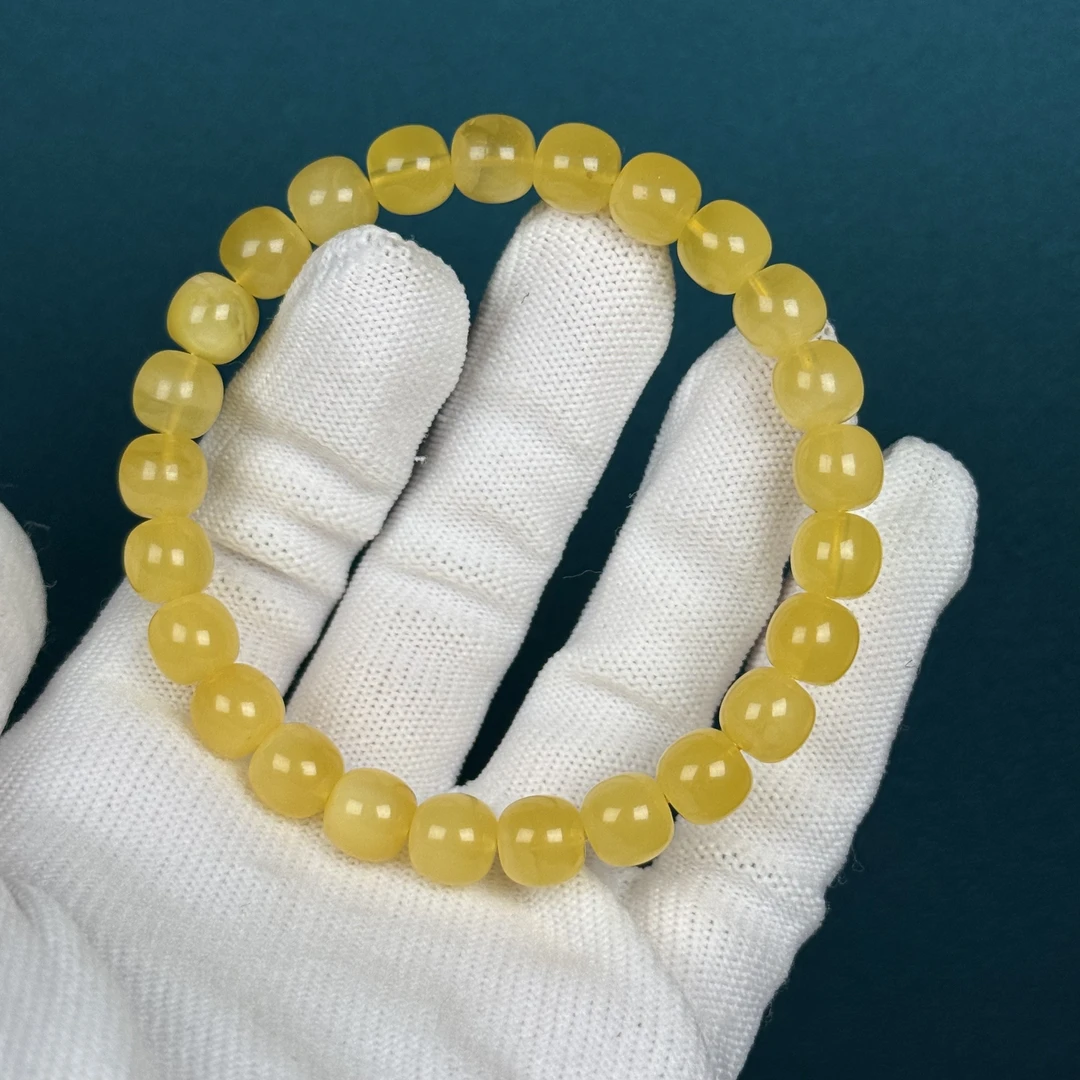 G2785天然原矿蜜蜡 单圈8.4*8mm 支持复检 假一罚十
