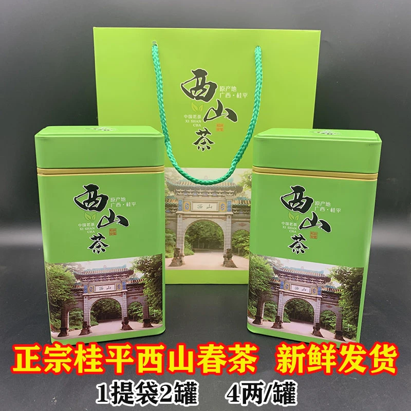 广西桂平西山茶绿茶200克明前春茶清香炒青嫩芽散装高山云雾绿茶