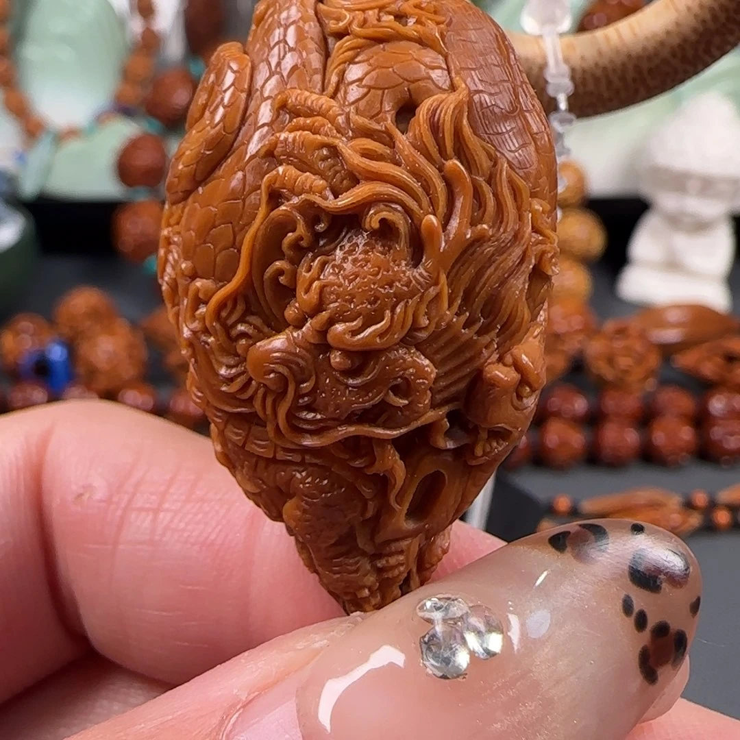 手串/手链橄榄核宽2.4鸡血红梅林核玄阴四象单籽