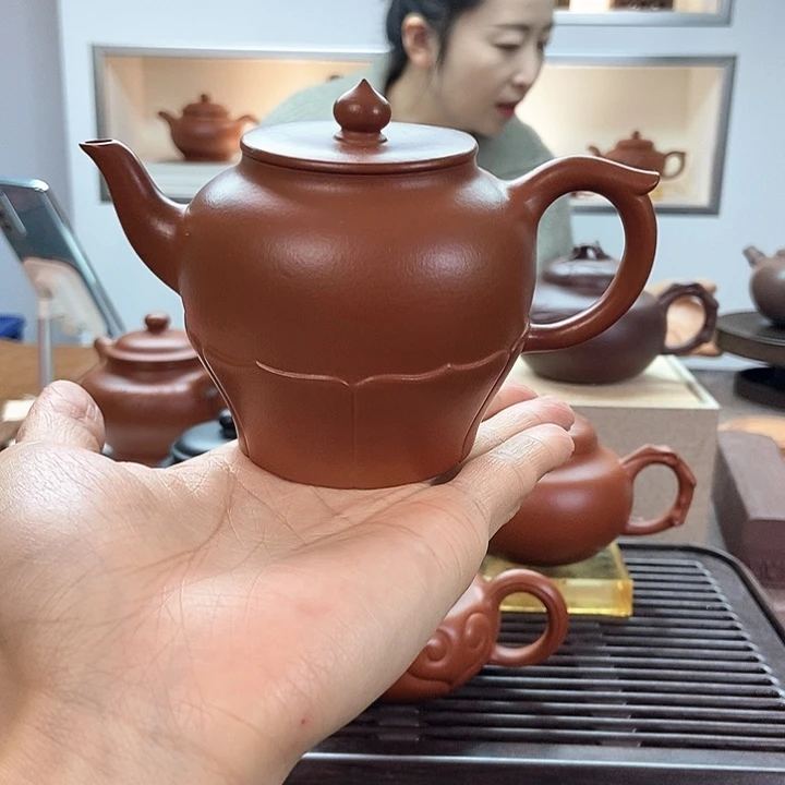 茶壶紫砂福利款朱泥莲樱