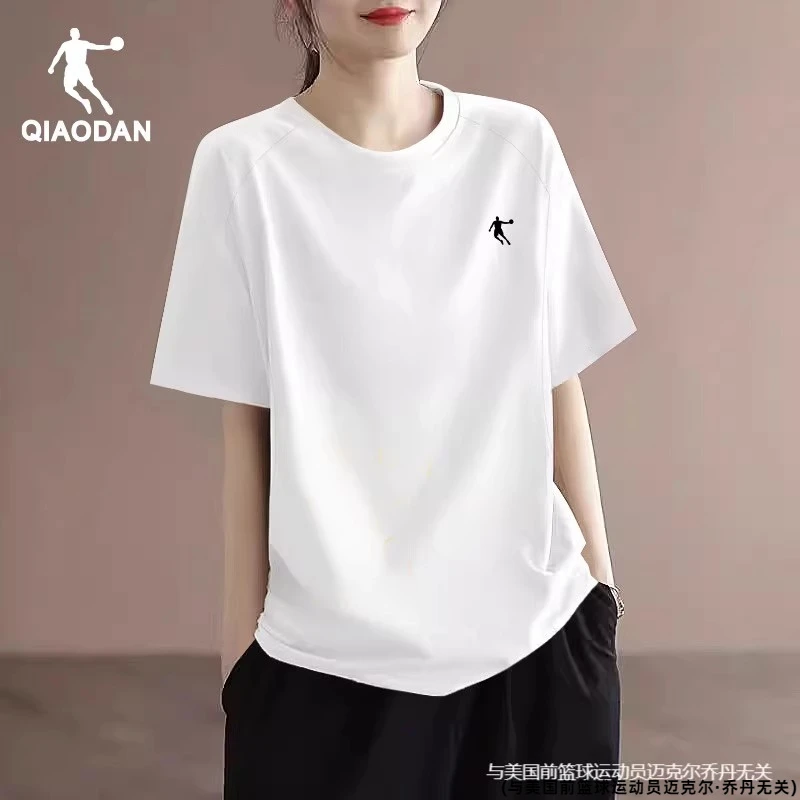 乔丹速干短袖女士2025夏季新款正品上衣透气冰丝宽松休闲体恤官方