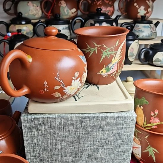 A***n建水紫陶复烧茶壶