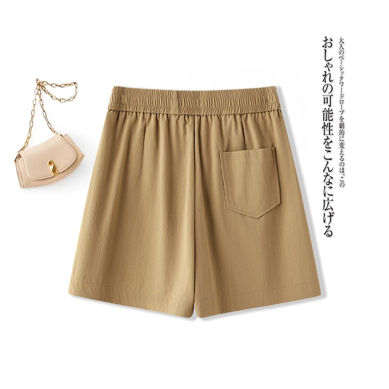 夏季爆款超柔宽松短裤女2025新款高腰小个子显瘦休闲阔腿短裤ins