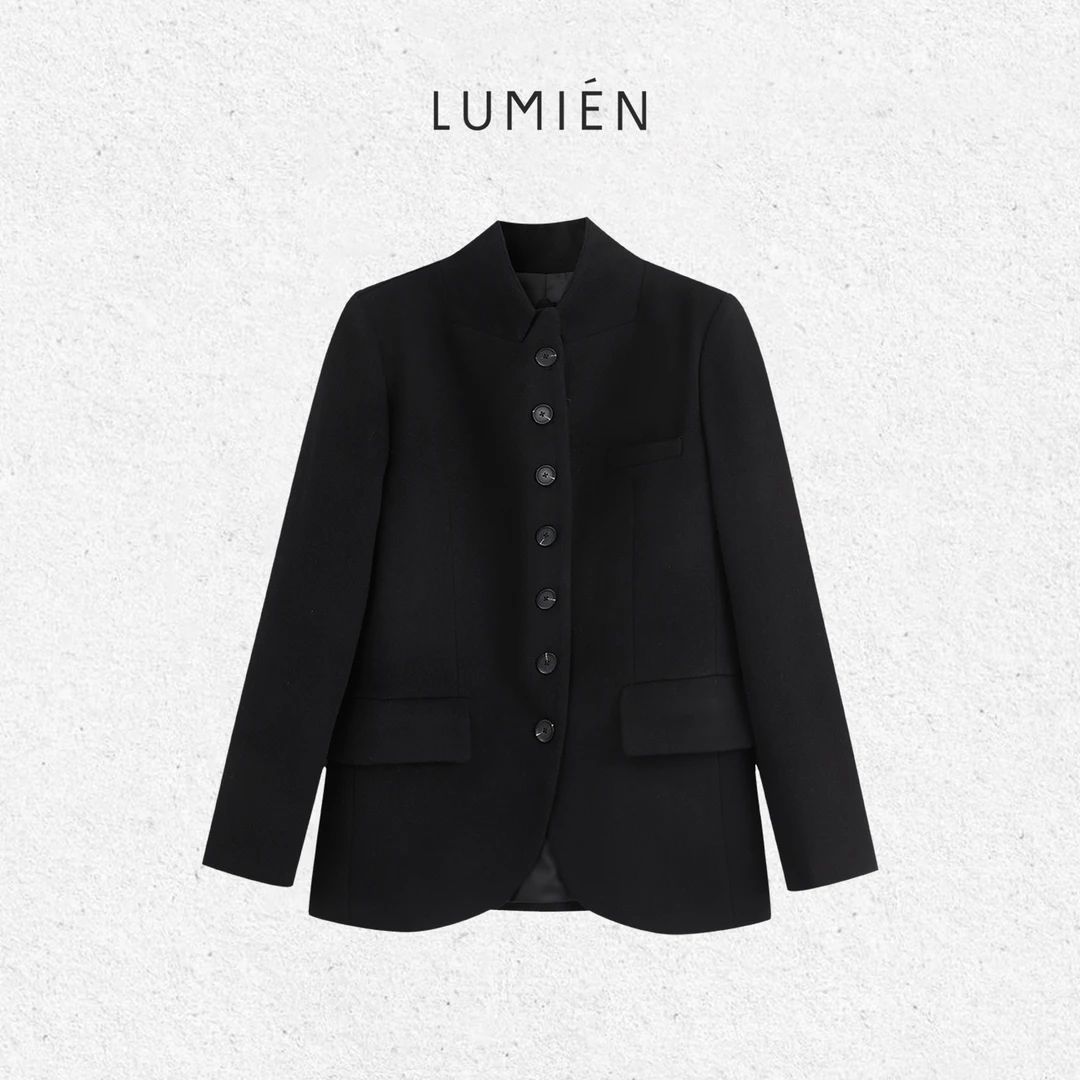 【LUMIEN 新品】单排扣羊绒羊毛保暖西装外套LX5IEE179