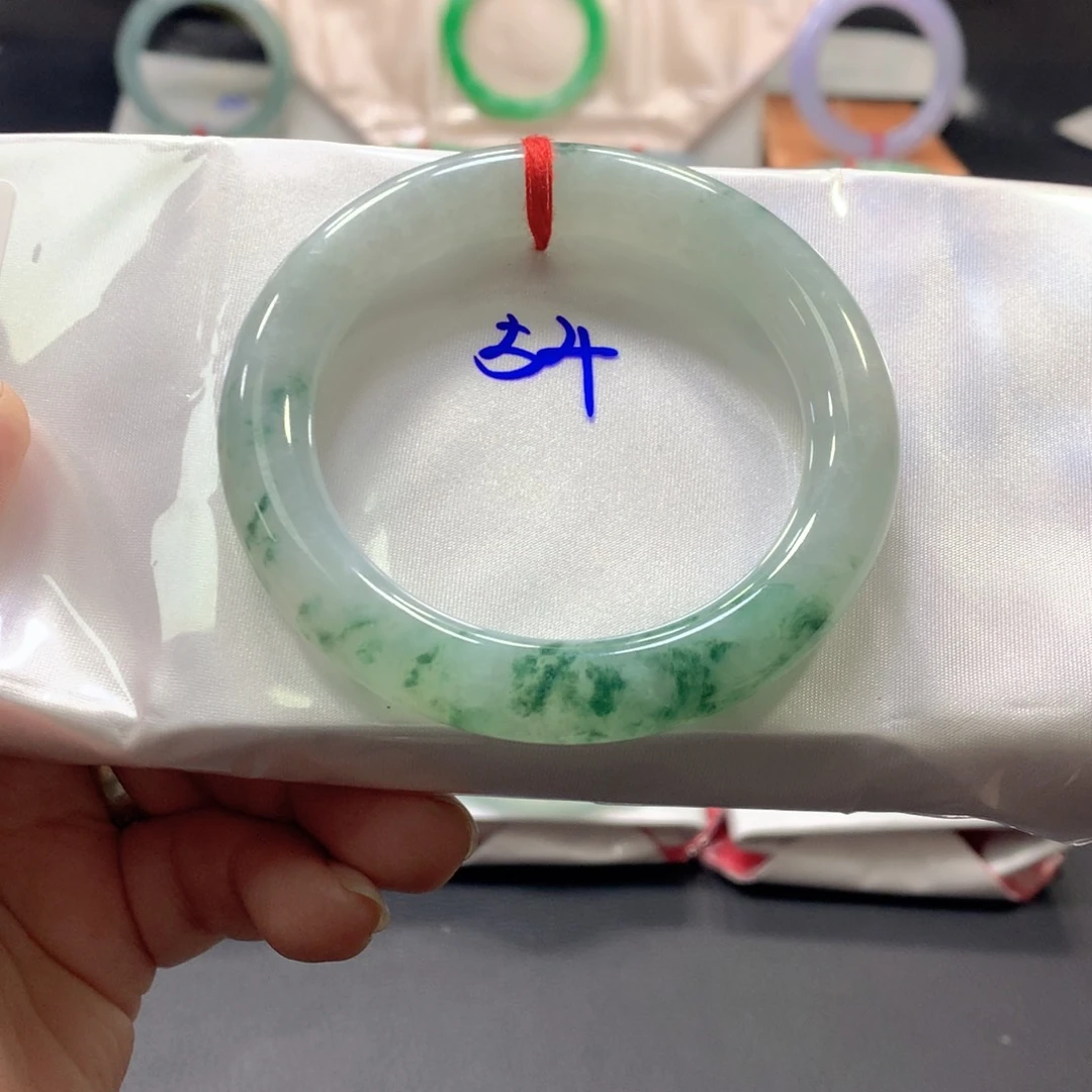 翡翠未镶嵌手镯54圈口