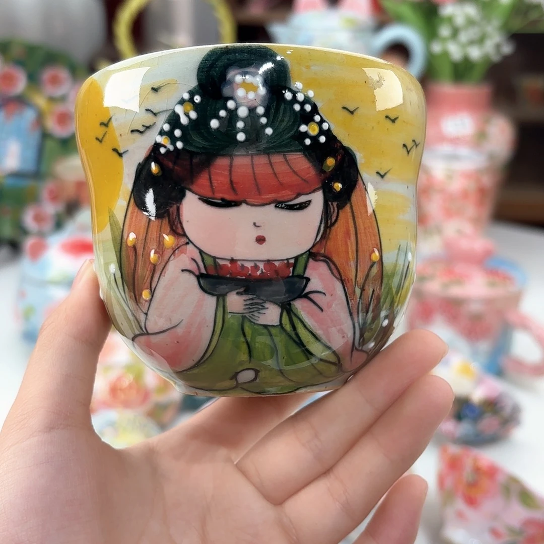 景德镇手绘高温釉下彩陶瓷茶具