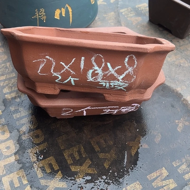 小***草紫砂花盆透气花盆