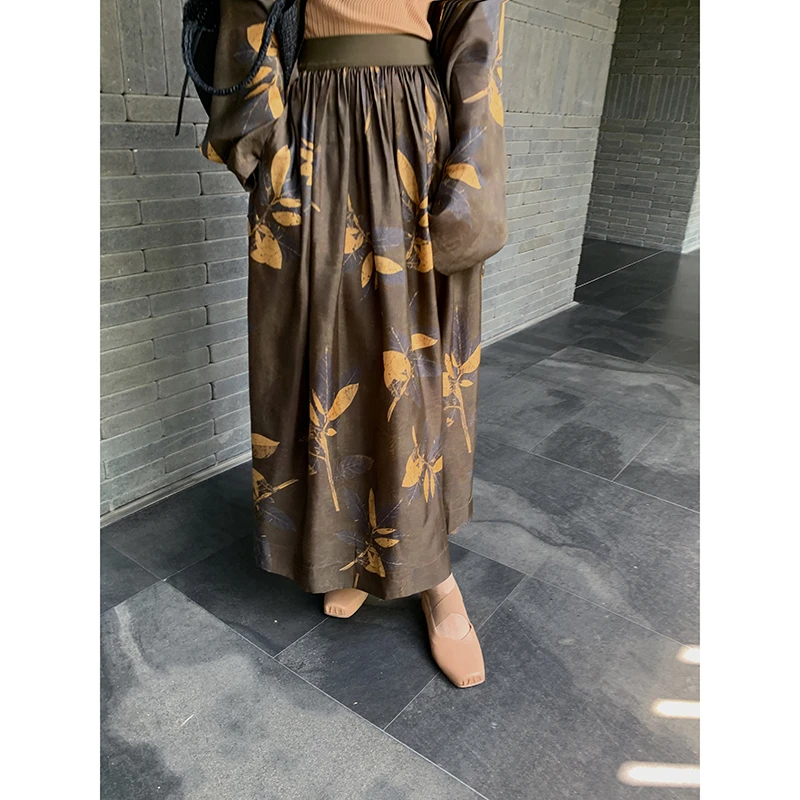 艺术系流浪风系列——松紧腰半裙 QD241045-D