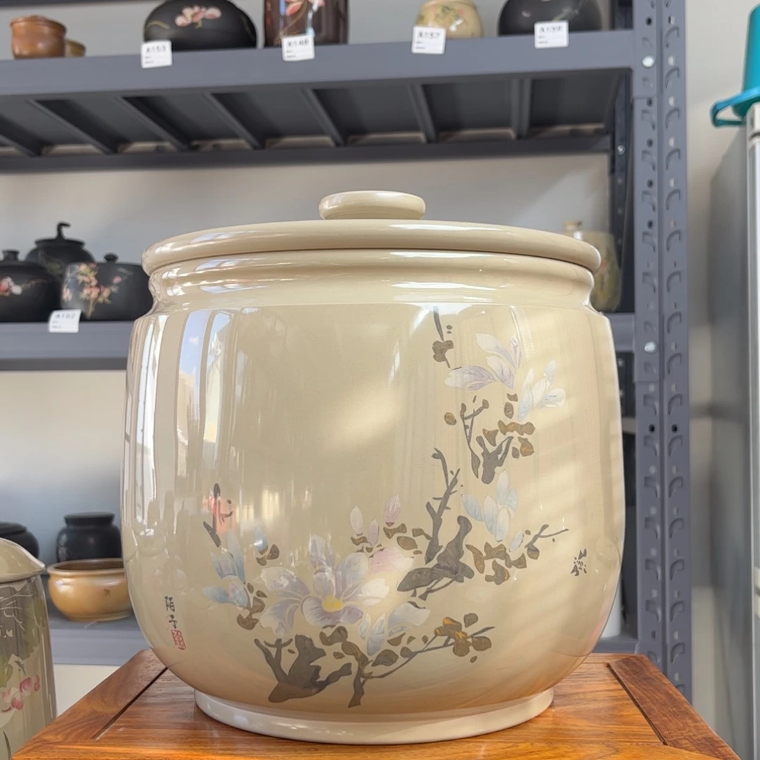 白泥水亮光存茶罐2.5kg