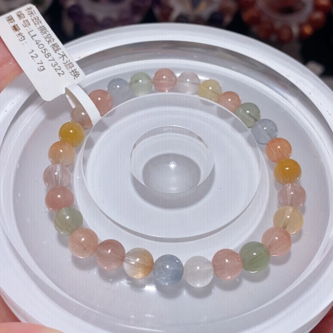 未镶嵌手链水晶F彩兔毛7