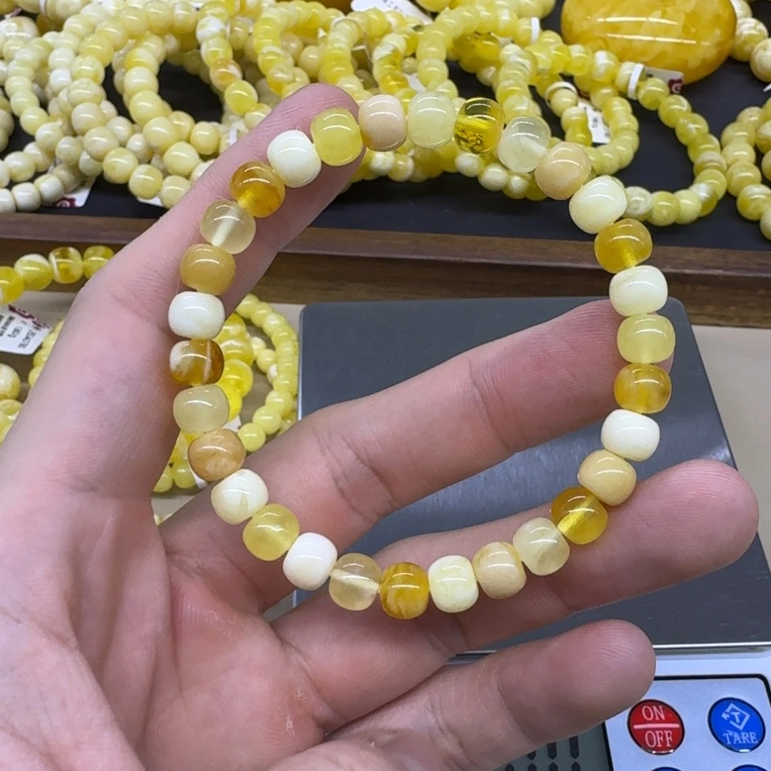 琥珀未镶嵌手链精工老型手串