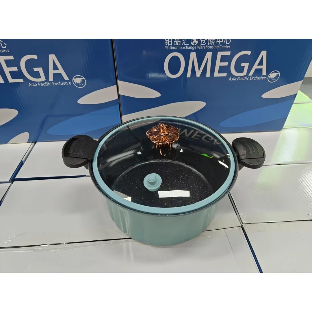 新款罗马珐琅锅家用大容量微压锅通用多功能汤锅焖煮双耳炖锅GZG