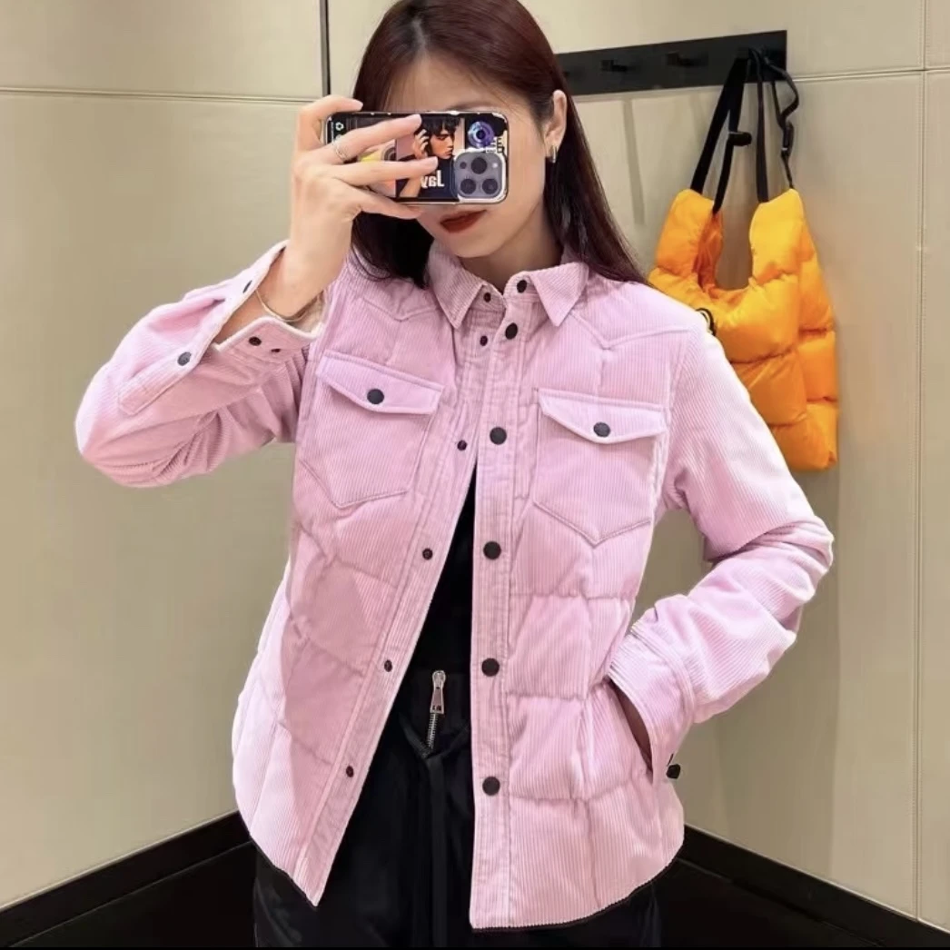 全新未使用 MONCLER 积分-188汤/P205944645/灯芯绒衬衫式外套