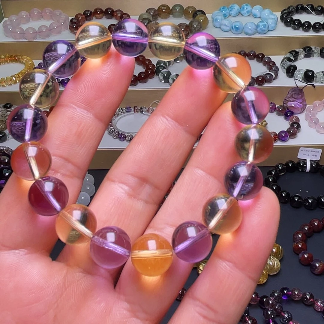 水晶手链未镶嵌紫黄晶手链