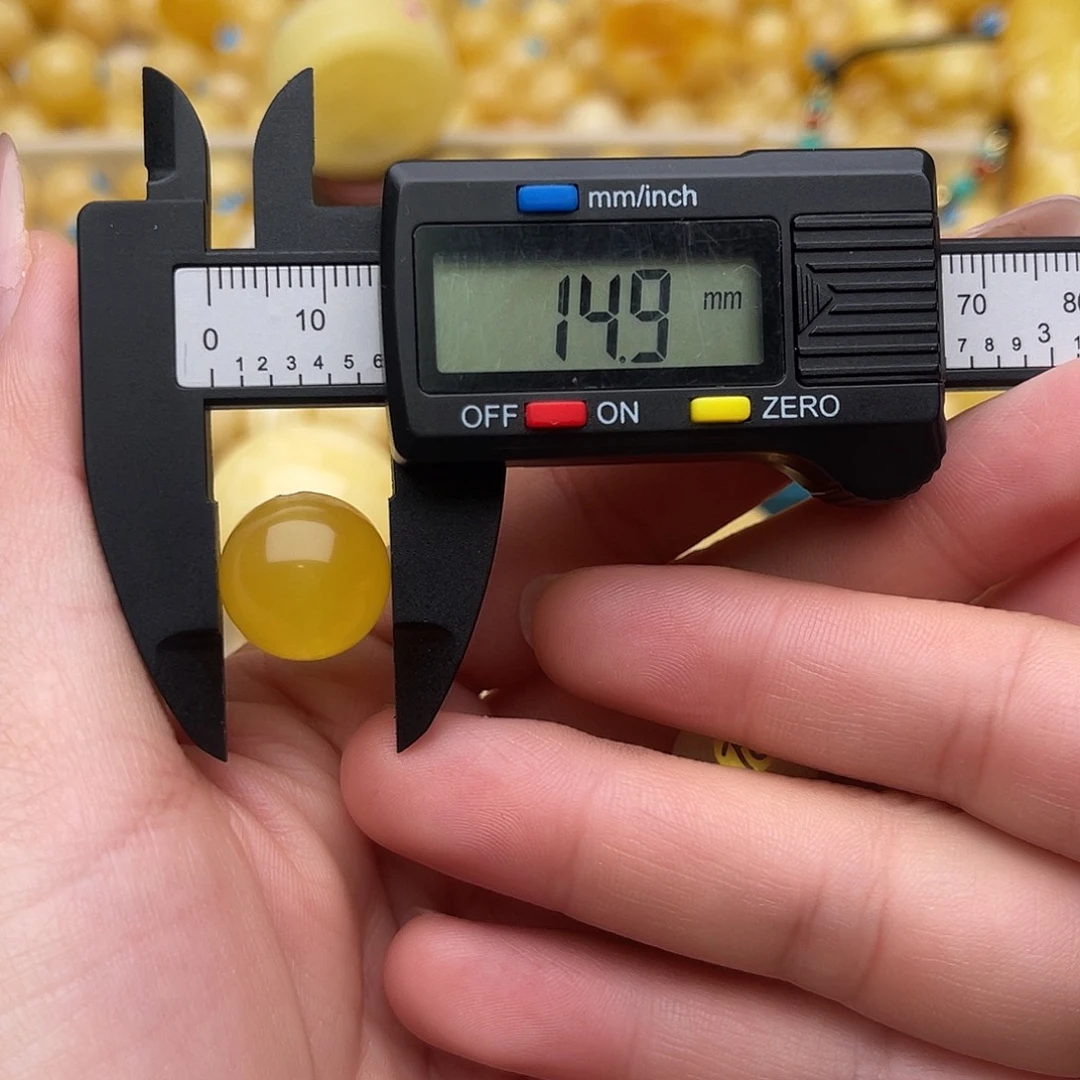 琥珀未镶嵌裸石蜜蜡圆珠梦