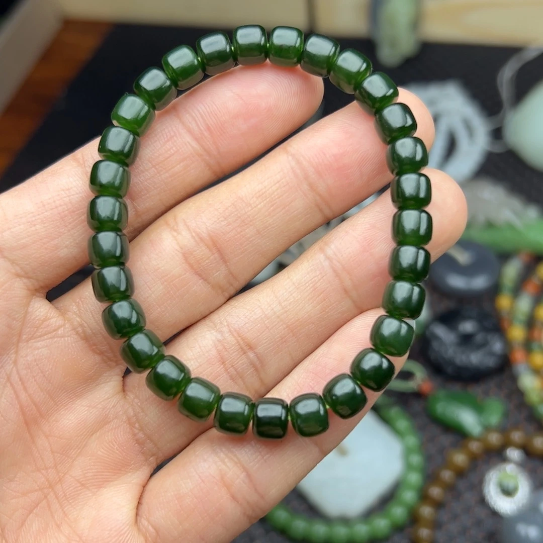 和田玉手链未镶嵌用****1