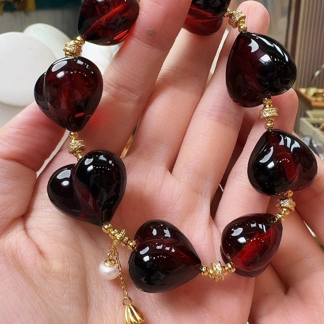 琥珀未镶嵌颈饰手串