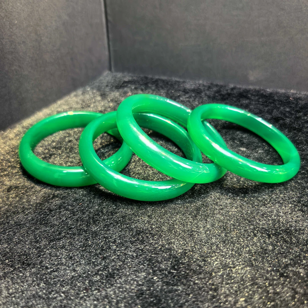 S7104极光幽灵绿秦紫玛瑙绿手镯-配盒-多样性发只发一件